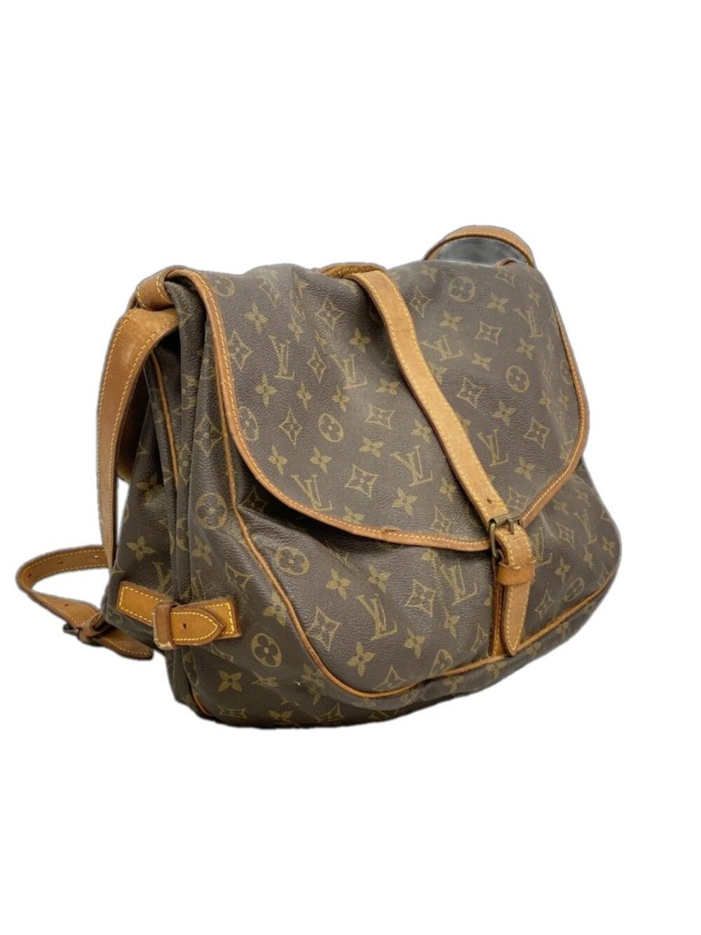 Louis Vuitton Shoulder Bag Monogram Saumur 35 Brown - Picture 2 of 10